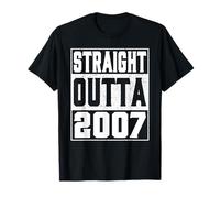Straight Outta 2007 Vintage 2007 Years Old Birth of Birthday Camiseta