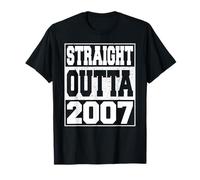Straight Outta 2007 Vintage Year 2007 Men Women Birthday Camiseta