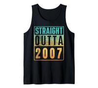 Straight Outta 2007 Vintage Years Birth of Birthday Classic Camiseta sin Mangas