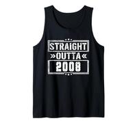 Straight Outta 2008 Birth of Birthday Born in 2008 Vintage Camiseta sin Mangas