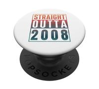 Straight Outta 2008 Birth of Birthday Classic 2008 Vintage PopSockets PopGrip Adhesivo