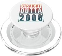 Straight Outta 2008 Birth of Birthday Classic 2008 Vintage PopSockets PopGrip para MagSafe