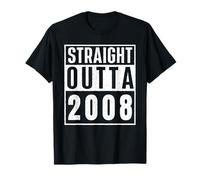 Straight Outta 2008 Birth of Birthday Classic Years Vintage Camiseta