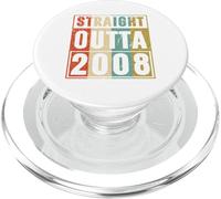 Straight Outta 2008 Classic Birth of Birthday 2008 Vintage PopSockets PopGrip para MagSafe