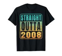 Straight Outta 2008 Classic Birth of Birthday Years Retro Camiseta