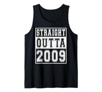 Straight Outta 2009 Classic Birth of Birthday Year Vintage Camiseta sin Mangas
