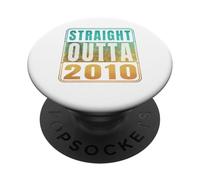 Straight Outta 2010 Classic Birth of Birthday Years Retro PopSockets PopGrip Adhesivo