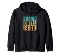Straight Outta 2011 Classic Birth of Birthday Years Retro Sudadera con Capucha