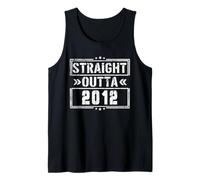 Straight Outta 2012 Birth of Birthday Born in 2012 Vintage Camiseta sin Mangas