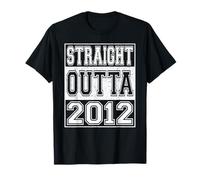 Straight Outta 2012 Men Women Vintage Year 2012 Birthday Camiseta