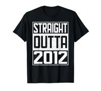 Straight Outta 2012 Men Women Vintage Year Birth of Birthday Camiseta