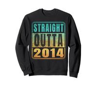 Straight Outta 2014 Classic Birth of Birthday Years Retro Sudadera