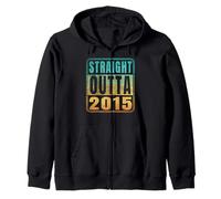 Straight Outta 2015 Classic Birth of Birthday Years Retro Sudadera con Capucha