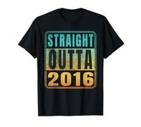 Straight Outta 2016 Classic Birth of Birthday Years Retro Camiseta