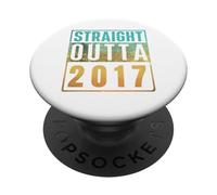 Straight Outta 2017 Vintage Years Birth of Birthday Classic PopSockets PopGrip Adhesivo
