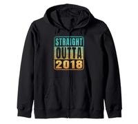 Straight Outta 2018 Classic Birth of Birthday Years Retro Sudadera con Capucha