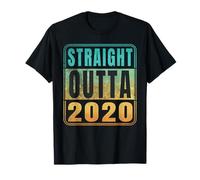 Straight Outta 2020 Classic Birth of Birthday Years Retro Camiseta