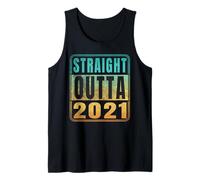 Straight Outta 2021 Classic Birth of Birthday Years Retro Camiseta sin Mangas