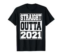 Straight Outta 2021 Vintage Year 2021 Men Women Birthday Camiseta