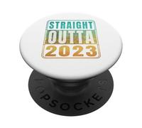 Straight Outta 2023 Classic Birth of Birthday Years Retro PopSockets PopGrip Adhesivo