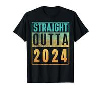 Straight Outta 2024 Vintage Years Birth of Birthday Classic Camiseta