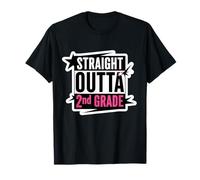 Straight Outta 2do Grado Segundo Graduado Graduado Niñas Camiseta