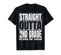 Straight Outta 2nd Grade Class 2026 Graduate Year 2nd Grade Camiseta