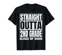 Straight Outta 2nd Grade Graduate Class of 2026 Second Grade Camiseta