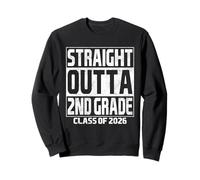 Straight Outta 2nd Grade Graduation Class 2026 Second Grade Sudadera