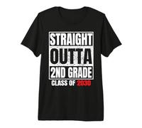 Straight Outta 2nd Grade Graduation Grad Class of 2030 Gifts Camiseta Premium