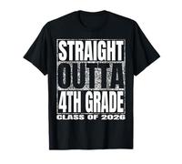 Straight Outta 4th Grade Class 2026 Graduate Year 4th Grade Camiseta