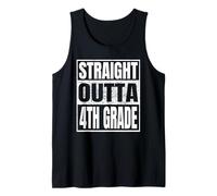 Straight Outta 4th Grade Class 2026 Graduation Fourth Grade Camiseta sin Mangas