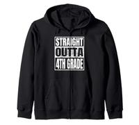 Straight Outta 4th Grade Class 2026 Graduation Fourth Grade Sudadera con Capucha