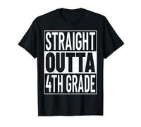 Straight Outta 4th Grade Funny Graduate 2026 Fourth Grade Camiseta