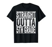 Straight Outta 5th Grade Graduate 2026 Fifth Grade Funny Camiseta