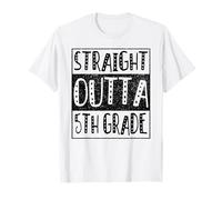 Straight Outta 5th Grade Graduate Class 2026 Boys and Kids Camiseta