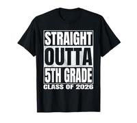 Straight Outta 5th Grade Graduate Class of 2026 Fifth Grade Camiseta