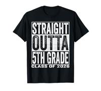 Straight Outta 5th Grade Graduate Funny 2026 Fifth Grade Camiseta