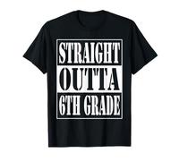 Straight Outta 6th Grade Class of 2026 Graduate Sixth Grade Camiseta