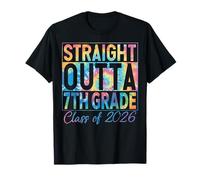 Straight Outta 7th Grade Graduate Funny Class 2026 7th Grade Camiseta