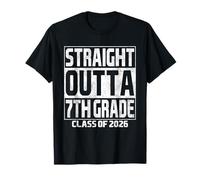 Straight Outta 7th Grade Graduation Class 2026 Seventh Grade Camiseta