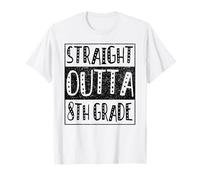 Straight Outta 8th Grade Graduate Class 2026 Boys and Kids Camiseta