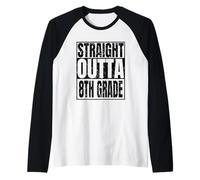 Straight Outta 8th Grade Graduation 2026 Degree Class Gifts Camiseta Manga Raglan