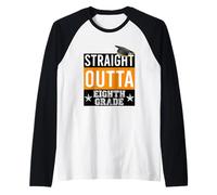 Straight Outta 8th Grade Graduation Camiseta Manga Raglan