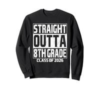 Straight Outta 8th Grade Graduation Class 2026 Eighth Grade Sudadera