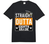 Straight Outta 8th Grade Graduation Comfort Colors Adult Heavyweight T-Shirt