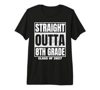 Straight Outta 8th Grade Graduation Gifts 2027 Eighth Grade Camiseta Premium