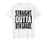 Straight Outta 8th Grade School Graduate 2026 Eighth Grade Camiseta