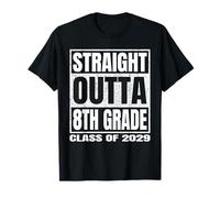 Straight Outta 8th Grade School Graduation Class of 2029 Camiseta