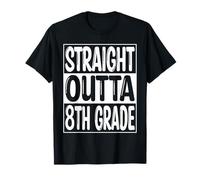 Straight Outta 8th Grade tee Funny Class of 2026 Graduate Camiseta